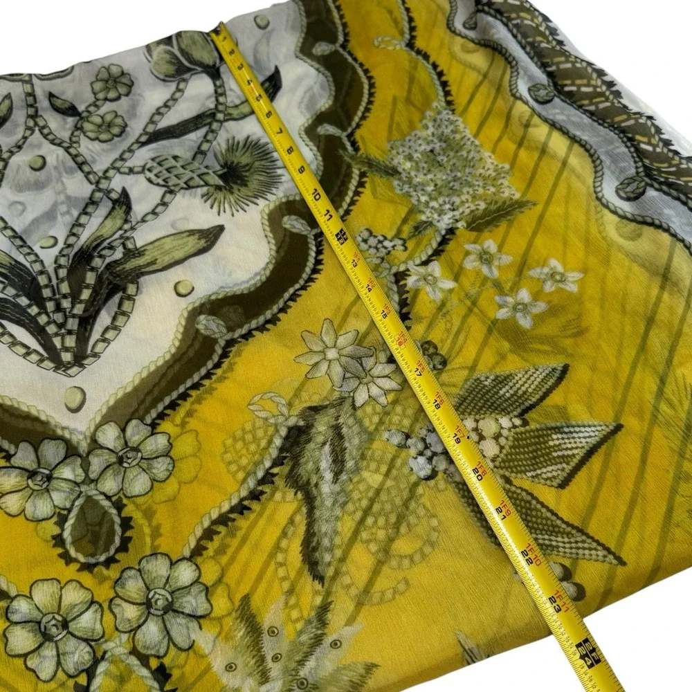 Unbranded Yellow and Green Floral Print Boho Statement Maxi‎ Scarf Summer Event